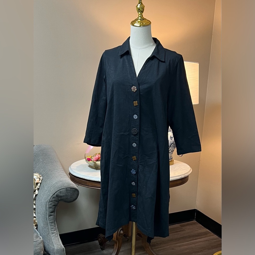 Soft Surroundings Charcoal Tunic Dress